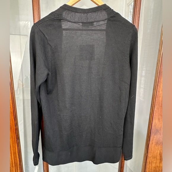 Croft & Barrow Cardigan Black Crochet size Medium New With Tags Women’s Open - Picture 3 of 9